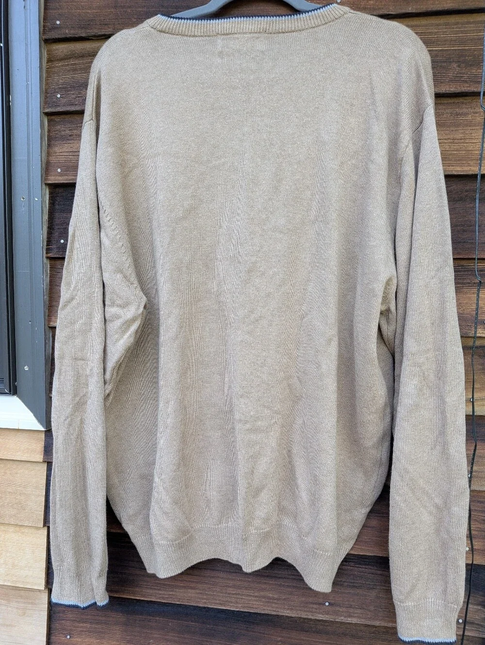 Classic CHAPS Camel Xl 100% Cotton Year Round Sweater Travel Business Casual